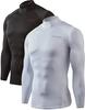 DEVOPS 2 Pack Men's Thermal Turtle Mock Neck Shirts, Compression Long Sleeve Tops (Small, Black/White) view 1
