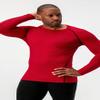 DEVOPS 2 Pack Men's Thermal Long Sleeve Compression Shirts (Medium, Black/Red) view 3