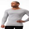 DEVOPS 2 Pack Men's Thermal Long Sleeve Compression Shirts (Small, Black/Light Grey) view 2