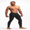 DEVOPS 2 Pack Men's Thermal Compression Pants, Athletic Leggings Base Layer Bottoms (Large, Black/Black) view 2