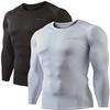 DEVOPS 2 Pack Men's Thermal Long Sleeve Compression Shirts (X-Large, Black/White) view 1