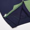 Fruit of the Loom Boys' Fleece Full Zip Sleeveless Vest, Ghost Navy/Gametime Green/Charcoal Heather, Small view 2