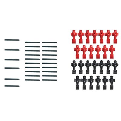 Shelti Black & Red Foosball Men w Pins(Set of 26)