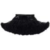 URVIP Women Tiered Tulle Pleated Tutu Skirt Princess Ballet Dance Pettiskirt One Size Black view 1