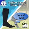Yacht & Smith 120 Pairs Wholesale Kids Crew Socks, Childrens Cotton Casual Crew Socks Size 6-18 view 2