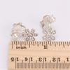 HAPPYAN Fashion Rhinestone Faux Pearl Flower Clip on Earrings No Pierced Party Cute Small Earrings (Silver Plated) view 3