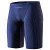 MY KILOMETRE Men's Swimsuit Jammer Solid Swim Jammers Endurance Long Racing Training Swimsuit Navy view 1