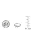 Dazzlingrock Collection 0.2tw Round Diamond Semi Mount Bridal Engagement Ring Set 1/, Can be Fit 0.75 to 1.00 Ct. (5.8mm to 6.5mm) Round Center Stone, 10K Solid White Gold, Size 7 view 2
