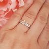 Dazzlingrock Collection 0.2tw Round Diamond Semi Mount Bridal Engagement Ring Set 1/, Can be Fit 0.75 to 1.00 Ct. (5.8mm to 6.5mm) Round Center Stone, 10K Solid White Gold, Size 7 view 3