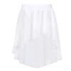 Freebily Kids Girls Basic High-Low Elastic Waistband Chiffon Skirt Irregular Circular Ballet Jazz Dance Studio Practice Dress White 10 view 1