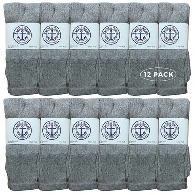 12 Pack of Yacht & Smith Wholesale Women's Tube Socks, Women's Cotton Referee Sport Socks Size 9-11 (Gray, 12)