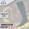 12 Pack of Yacht & Smith Wholesale Women's Tube Socks, Women's Cotton Referee Sport Socks Size 9-11 (Gray, 12) view 2