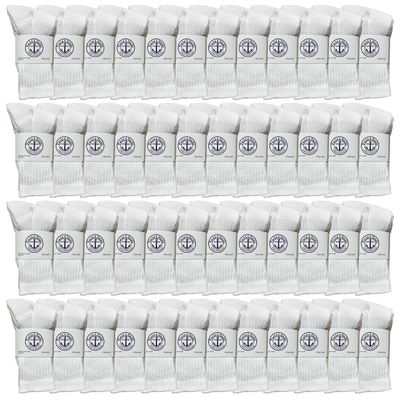 Yacht & Smith 48 Pairs Of Wholesale Kids Crew Socks, Childrens Cotton Casual Crew Socks Size 6-14