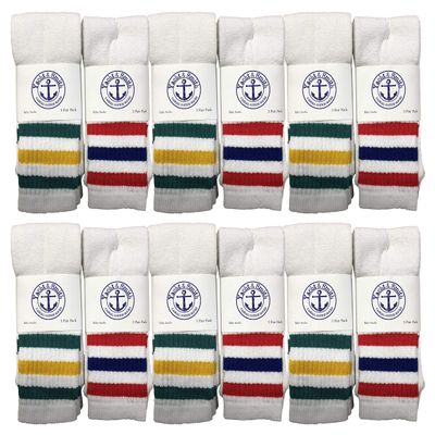 Yacht & Smith 12 Pairs Of Wholesale Kids Tube Socks, Cotton Bulk Sport Socks Size 4-6
