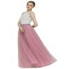 EllieHouse A Line Long Full Bridesmaid Tulle Skirt for Wedding Evening Party P68 Dusty Pink XXL view 1