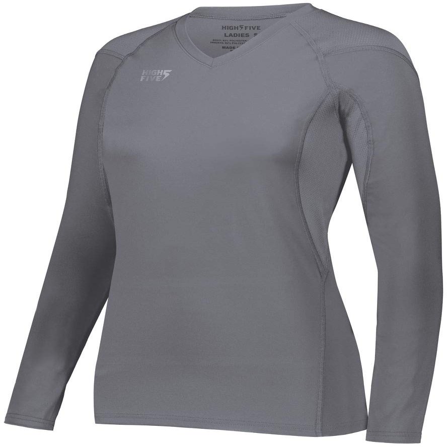 Augusta Sportswear Ladies TruHit Long Sleeve Jersey, Graphite, L
