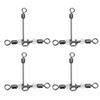 10Pcs/Set T Shape Fishing Swivels, C- line Crane Swivels, Crosses line Rolling Swivels Connector 3 Way Rolling Swivels Hook Connector Luminous Fishing Lure Line Connector Fishing Tackle(#1) view 1