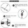10Pcs/Set T Shape Fishing Swivels, C- line Crane Swivels, Crosses line Rolling Swivels Connector 3 Way Rolling Swivels Hook Connector Luminous Fishing Lure Line Connector Fishing Tackle(#1) view 3