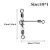10Pcs/Set T Shape Fishing Swivels, C- line Crane Swivels, Crosses line Rolling Swivels Connector 3 Way Rolling Swivels Hook Connector Luminous Fishing Lure Line Connector Fishing Tackle(#1) view 4