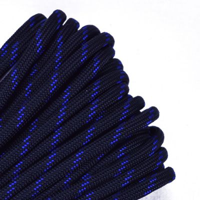 10', 25', 50', 100' Hanks or 250', 1000' Spools of Parachute 550 Cord Type III 7 Strand Paracord - Thin Blue Line - 50 Feet