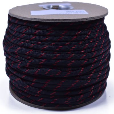 10', 25', 50', 100' Hanks or 250', 1000' Spools of Parachute 550 Cord Type III 7 Strand Paracord - Thin Red Line - 250 Feet