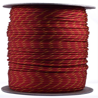 10', 25', 50', 100' Hanks or 250', 1000' Spools of Parachute 550 Cord Type III 7 Strand Paracord - Sunburst - 1000 Foot Spool