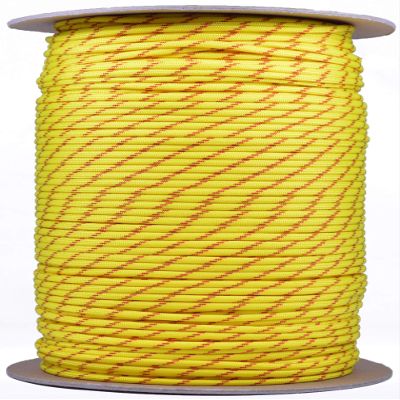 10', 25', 50', 100' Hanks or 250', 1000' Spools of Parachute 550 Cord Type III 7 Strand Paracord - Fast Pitch - 1000 Foot Spool