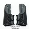 Altamont 1911 Grips - Fingergroove - Full Size 1911 Real Wood Gun Grips w. Ambi Safety fits Most Commander, Standard & Government 1911 Models - Made in USA - Silverblack - Engraved view 2