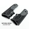 Altamont 1911 Grips - Fingergroove - Full Size 1911 Real Wood Gun Grips w. Ambi Safety fits Most Commander, Standard & Government 1911 Models - Made in USA - Silverblack - Engraved view 3