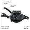 SHIMANO XTR Sl-M9100 Trigger Shifters Stealth Gray, I-Spec Ev, Front view 3