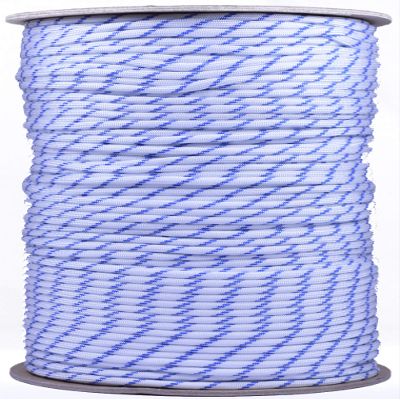 10', 25', 50', 100' Hanks or 250', 1000' Spools of Parachute 550 Cord Type III 7 Strand Paracord - Racing Stripes - 1000 Foot Spool