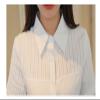Taiduosheng Womens Short Sleeve Baby Collar White Shirts Girls School Button Down Shirts OL Office Formal workshirts view 2