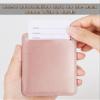 3 Pack Luggage Tags - Quick Install, Privacy Protection, Airplane Travel Essentials for Suitcases, Durable Leather - Rose Gold view 3