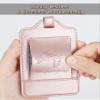 3 Pack Luggage Tags - Quick Install, Privacy Protection, Airplane Travel Essentials for Suitcases, Durable Leather - Rose Gold view 4