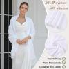 vimate Pashmina Shawls and Wraps Women Bridesmaid Pashmina Scarfs shawl for Wedding Bridal evening dresses(White) view 4