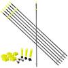 PANDARUS 34inch 8MM Bow Fishing Hunting Arrows Archery Fiberglass Arrows with Safety Slides (Pack of 6) view 1