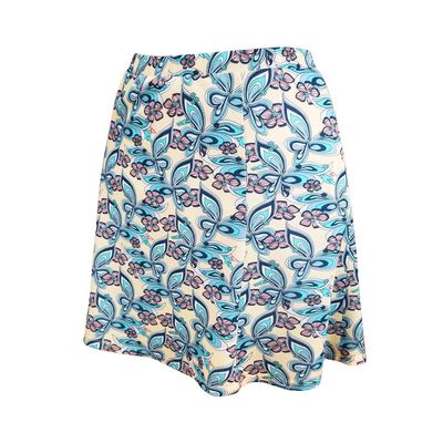 Monterey Club Women's Leona Fairy Print Knit Skort #2935 (Ivory/Rose Quartz, Small)