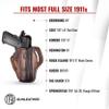 1791 Gunleather 1911 Holster, Right Hand OWB Leather Gun Holster for Belts fits All 1911 Models with 4" and 5" Barrels (Vintage) view 4