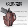 1791 GunLeather Holster for Sig Sauer P226, P220, P229 Right Hand OWB Leather Gun Holster for Belts Also fits 1911 with Rails, HK VP9, Beretta 92FS view 3