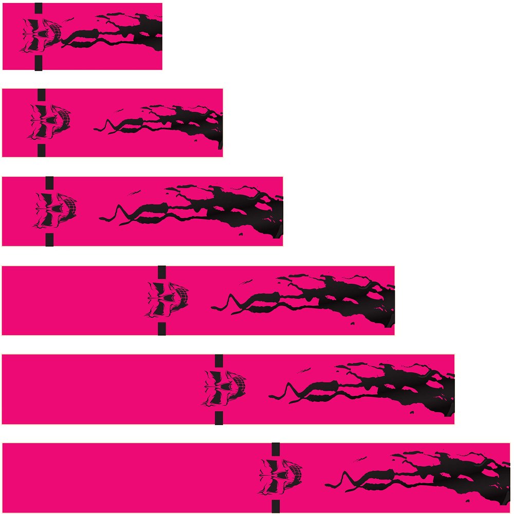 White Water Archery Laminated Pink Blood Trail & Skull 1 Arrow Wraps 15 Pc Choose Length Width (5.75)