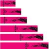 White Water Archery Laminated Pink Blood Trail & Skull 1 Arrow Wraps 15 Pc Choose Length Width (5.75) view 1
