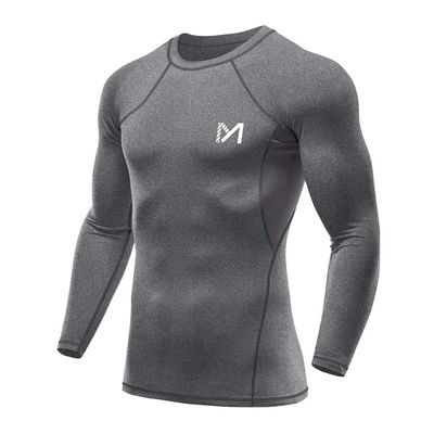 MEETYOO Men's Compression Shirt, Cool Dry Long Sleeve Underwear Top for Men, Sport Fitness Base Layer