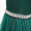 Glamulice Dark Green Flower Girl Dress Floral Embroidery with Belt Sash Tulle Vintage Wedding Party Dresses Birthday Holiday Princess Photo Shoot Prom Dance Kids Formal Pageant Ball Gown Christmas 4 view 4