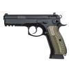 Guuun G10 CZ Grips for Full Size CZ 75 SP-01 OPS Eagle Wing Texture - OD/Green view 4