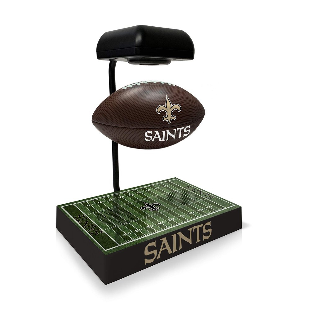 Pegasus Sports NFL Rotating Levitating Hover Football with Bluetooth Speaker, LED Lighting and USB Charge Port, New Orleans Saints
