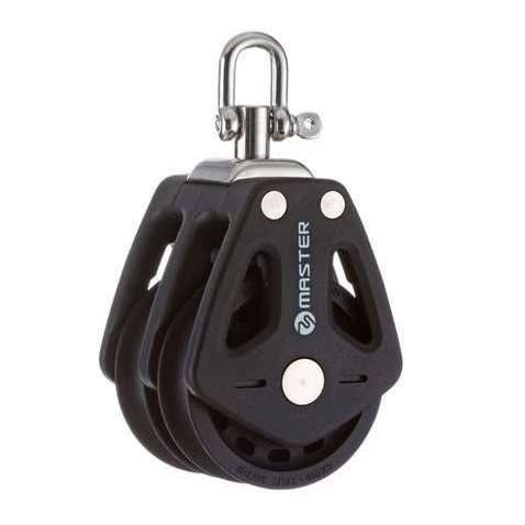 PLAIN BEARING BLOCK Sailboat Dinghy Hardware 60mm 2 1/3" Double Swivel Shackle BP-0603F