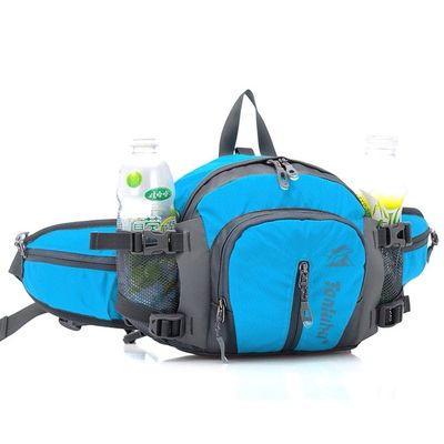 Canvas Pockets Multi-Functional Sports Bag Men and Women Fanny Pack Mini Waist Bag Fashion CS-51 (Blue)