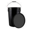 Champion Sports 6 Gallon Bucket with Padded Soft Seat Lid - Durable Construction - Balls Not Included - Ideal for Baseball, Softball, T-Ball, Practice Balls, and Lacrosse  Black view 1