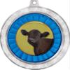 Angus Steer Medal, 2 1/2" Silver Glitter Angus Cattle Medals, Great Animal Awards 20 Pack Prime view 2