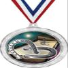 Horseshoe Medal, 2 1/2" Silver Glitter Horseshoe Toss Medals, Great Horseshoe Awards 10 Pack Prime view 1